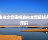 表白文案简短表白文案简短有深度