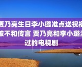 贾乃亮生日李小璐准点送祝福 破不和传言 贾乃亮和李小璐演过的电视剧