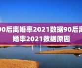 90后离婚率2021数据90后离婚率2021数据原因