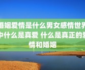 婚姻爱情是什么男女感情世界中什么是真爱 什么是真正的爱情和婚姻