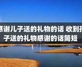感谢儿子送的礼物的话 收到孩子送的礼物感谢的话简短 