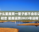 什么星座男一辈子都不会忘记初恋 星座运势2023年运程