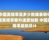 中国离婚率是多少数据表明中国离婚率攀升速度加剧 中国离婚率最新统计