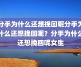 分手为什么还想挽回呢分手为什么还想挽回呢？分手为什么还想挽回呢女生