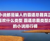 小说都是骗人的霸道总裁真正喜欢什么类型 霸道总裁类型虐的小说排行榜