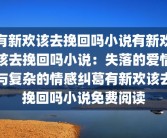 有新欢该去挽回吗小说有新欢该去挽回吗小说：失落的爱情与复杂的情感纠葛有新欢该去挽回吗小说免费阅读