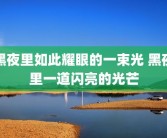 黑夜里如此耀眼的一束光 黑夜里一道闪亮的光芒