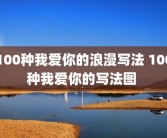 100种我爱你的浪漫写法 100种我爱你的写法图 