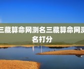 三藏算命网测名三藏算命网测名打分