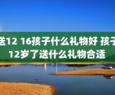 送12 16孩子什么礼物好 孩子12岁了送什么礼物合适 