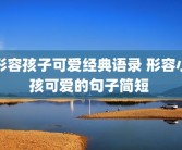 形容孩子可爱经典语录 形容小孩可爱的句子简短 