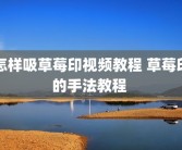 怎样吸草莓印视频教程 草莓印的手法教程 