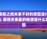 婆媳之间关系不好的原因是什么 婆媳关系差的根源是什么原因