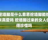 挖墙脚是什么意思挖墙脚能挖来真爱吗 挖墙脚过来的女人值得珍惜吗