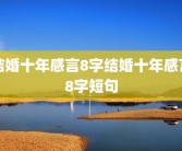 结婚十年感言8字结婚十年感言8字短句