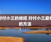 对付小三的绝招 对付小三最快的方法 