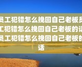 员工犯错怎么挽回自己老板员工犯错怎么挽回自己老板的话员工犯错怎么挽回自己老板的话
