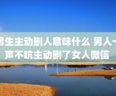 男生主动删人意味什么 男人一声不吭主动删了女人微信 