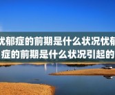 忧郁症的前期是什么状况忧郁症的前期是什么状况引起的