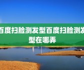 百度扫脸测发型百度扫脸测发型在哪弄