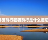 砥砺前行砥砺前行是什么意思?