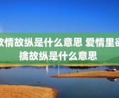 欲情故纵是什么意思 爱情里欲擒故纵是什么意思 