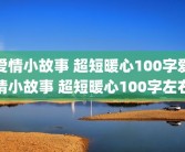 爱情小故事 超短暖心100字爱情小故事 超短暖心100字左右