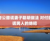 老公撒谎妻子聪明做法 对付撒谎男人的绝招 