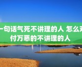 一句话气死不讲理的人 怎么对付万恶的不讲理的人 