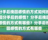 分手后挽回感情的方式如何挽回分手后的感情？分手后挽回感情的方式有哪些？分手后挽回感情的方式有哪些