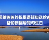 送给爸爸的祝福语短句送给爸爸的祝福语短句生日