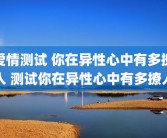 爱情测试 你在异性心中有多撩人 测试你在异性心中有多撩人