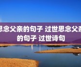 思念父亲的句子 过世思念父亲的句子 过世诗句