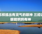 怎样练出有灵气的眼神 三招让眼睛炯炯有神 
