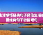生活感悟经典句子微信生活感悟经典句子微信短句