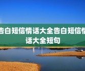 告白短信情话大全告白短信情话大全短句