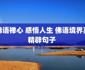佛语禅心 感悟人生 佛语境界高精辟句子 
