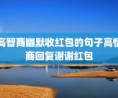 高智商幽默收红包的句子高情商回复谢谢红包