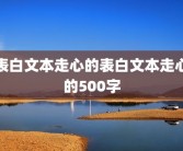 表白文本走心的表白文本走心的500字