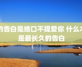 的告白是绝口不提爱你 什么才是最长久的告白