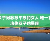 双子男念念不忘的女人 唯一能治住双子的星座 