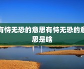 有恃无恐的意思有恃无恐的意思是啥