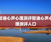 智迪心声心理测评智迪心声心理测评入口