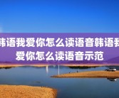 韩语我爱你怎么读语音韩语我爱你怎么读语音示范