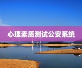 心理素质测试公安系统