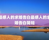 最感人的求婚告白最感人的求婚告白简短