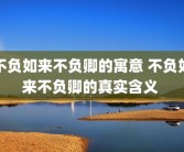 不负如来不负卿的寓意 不负如来不负卿的真实含义 