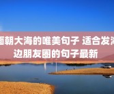 面朝大海的唯美句子 适合发海边朋友圈的句子最新 