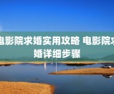 电影院求婚实用攻略 电影院求婚详细步骤