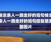 悼念亲人一路走好的短句悼念亲人一路走好的短句回复朋友圈图片
